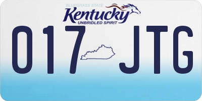 KY license plate 017JTG