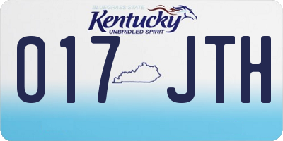 KY license plate 017JTH