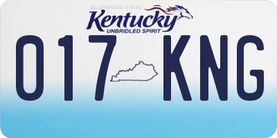 KY license plate 017KNG