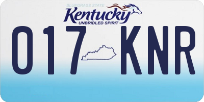 KY license plate 017KNR