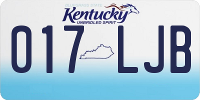KY license plate 017LJB