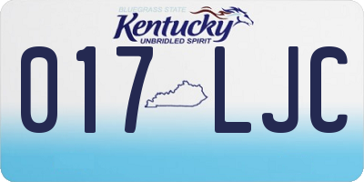 KY license plate 017LJC