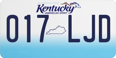 KY license plate 017LJD