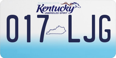 KY license plate 017LJG