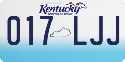 KY license plate 017LJJ