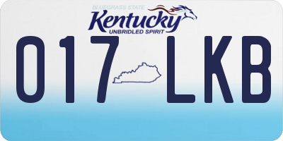 KY license plate 017LKB