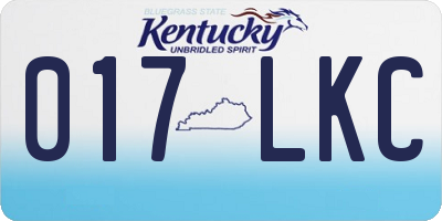 KY license plate 017LKC