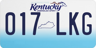 KY license plate 017LKG