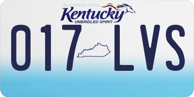 KY license plate 017LVS