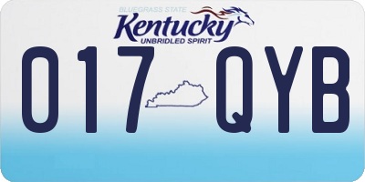 KY license plate 017QYB