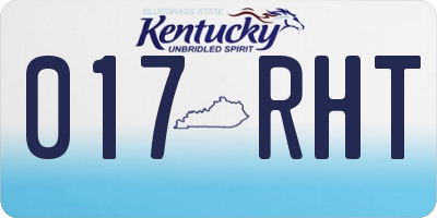 KY license plate 017RHT