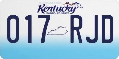 KY license plate 017RJD