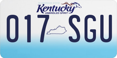KY license plate 017SGU