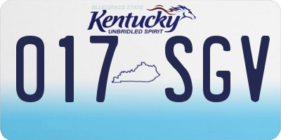 KY license plate 017SGV