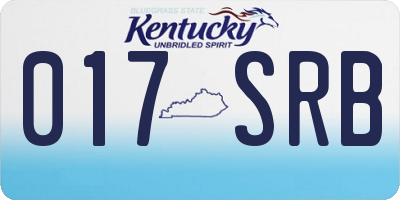 KY license plate 017SRB