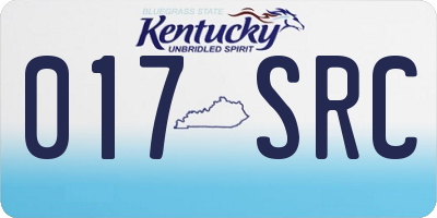 KY license plate 017SRC