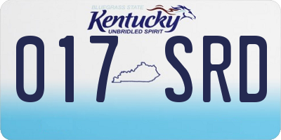 KY license plate 017SRD