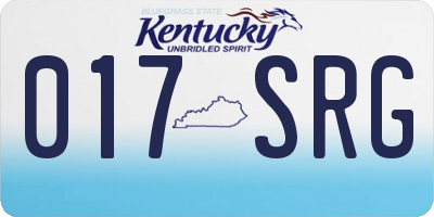 KY license plate 017SRG