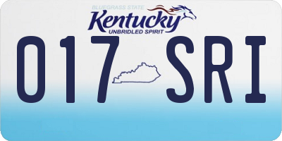 KY license plate 017SRI