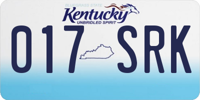 KY license plate 017SRK