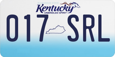 KY license plate 017SRL