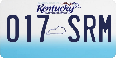 KY license plate 017SRM