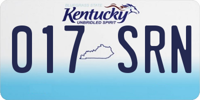KY license plate 017SRN