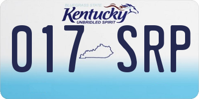 KY license plate 017SRP