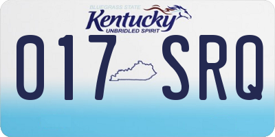 KY license plate 017SRQ