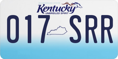 KY license plate 017SRR