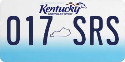 KY license plate 017SRS