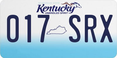 KY license plate 017SRX