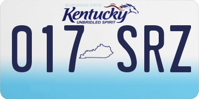 KY license plate 017SRZ