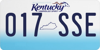 KY license plate 017SSE