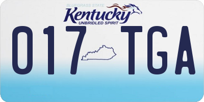 KY license plate 017TGA