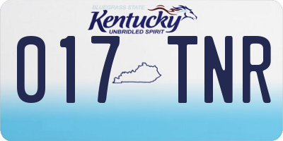 KY license plate 017TNR