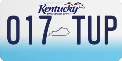 KY license plate 017TUP