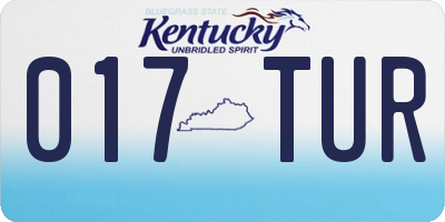 KY license plate 017TUR