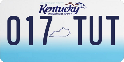 KY license plate 017TUT