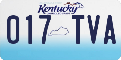 KY license plate 017TVA