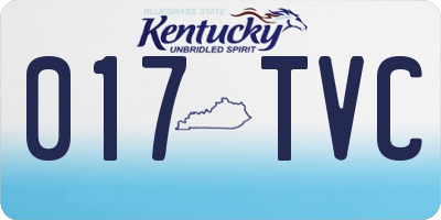 KY license plate 017TVC