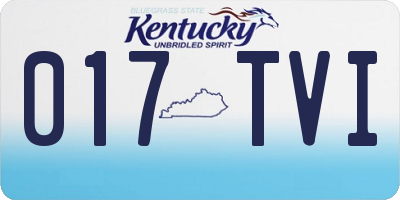 KY license plate 017TVI