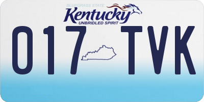 KY license plate 017TVK