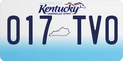 KY license plate 017TVO