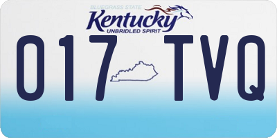 KY license plate 017TVQ