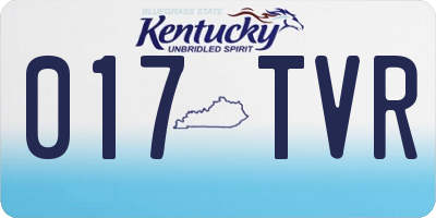KY license plate 017TVR