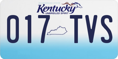 KY license plate 017TVS