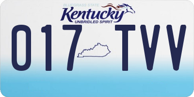 KY license plate 017TVV