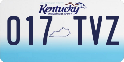 KY license plate 017TVZ