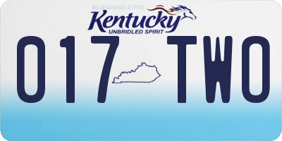 KY license plate 017TWO